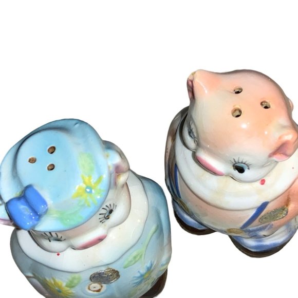 Vintage Pig Couple Salt and Pepper Animal Set - Picture 12 of 14
